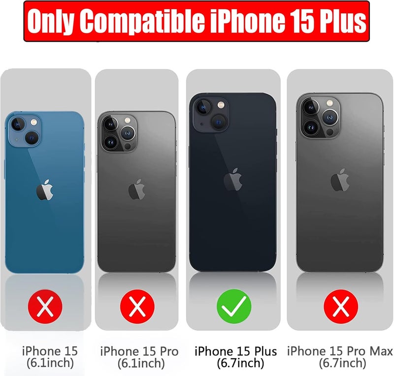 SNRONEW Battery Case for iPhone 15 Plus, Full Encircle 12000mAh High Capacity Rechargeable Portable Charger Case Extended Battery Pack for iPhone 15 Plus (6.7 inch) Wireless Charging Case with Carplay-Black - Image 2